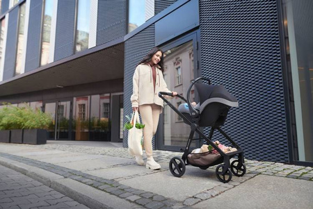 Kinderkraft Newly Wózek Wielofunkcyjny 3w1 Wózek Głęboko-Spacerowy + Fotelik Samochodowy 0-13kg + Adaptery Sand Beige