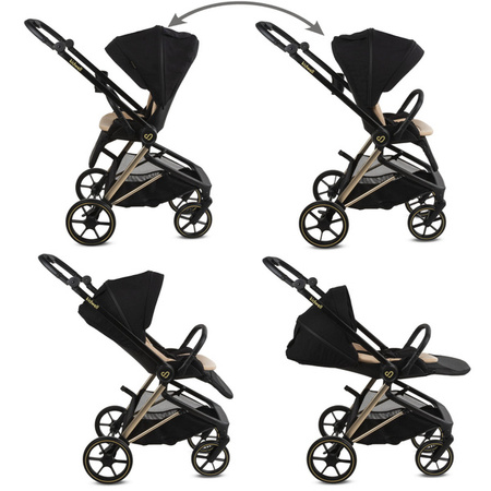 Kidwell Velmont Wózek Głęboko-Spacerowy Black Beige