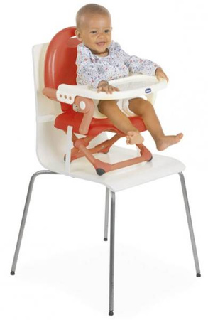 Chicco Pocket Snack Przenośne Krzesełko do Karmienia Poppy Red