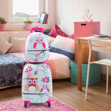 Marko Walizka i Plecak w Zestawie - Sowy