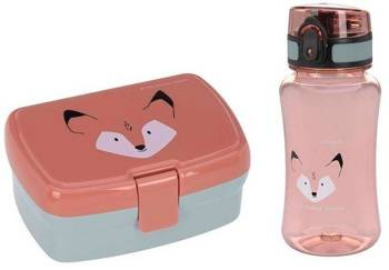 Lassig Zestaw na Lunch Lunchbox + Tritanowa Butelka - Bidon 460 ml About Friends Lis