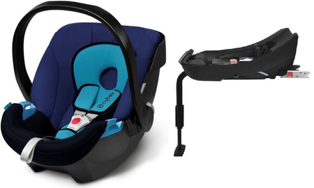 Cybex Aton Fotelik Samochodowy 0-13 kg Blue Moon + Cybex Baza Aton 2-Fix