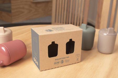 Dantoy TINY BIObased Kubek niekapek 2 szt Nude/Ruby Red
