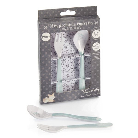 Thermobaby - Sztućce z melaminy Forest / Miętowy