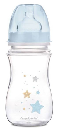 Canpol Babies EasyStart Newborn Baby Butelka szerokootworowa antykolkowa 240ml 35/217_blu Blue