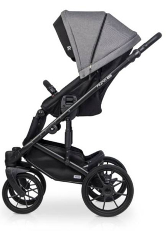 Riko Nuno Pro Wózek Głęboko-Spacerowy 2w1 z Miękką Gondolą Titanium