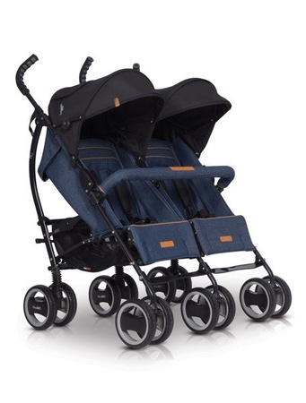 Easy Go Duo Comfort Wózek Spacerowy Bliźniaczy Denim 03