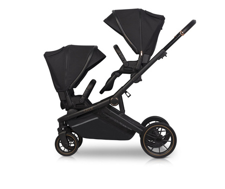 Cavoe Avec 2024 Wózek Głęboko-Spacerowy Bliźniaczy 2w1 Meteorite