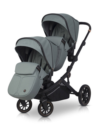 Cavoe Avec 2024 Wózek Głęboko-Spacerowy Bliźniaczy 2w1 Boho Green