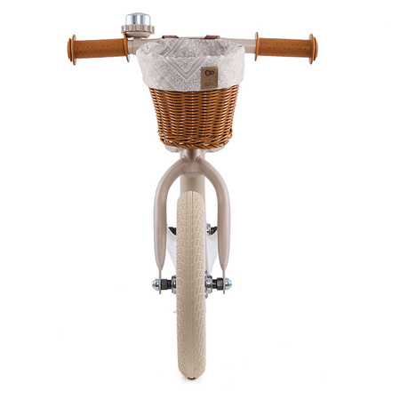 Kinderkraft Rapid 2 Rowerek Biegowy z Koszykiem Whisper Dune Beżowy