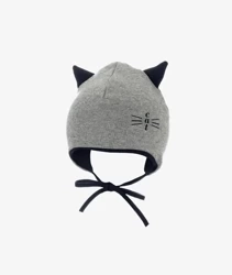 Iltom Czapka Szara z Uszami 36cm