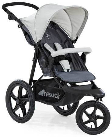 Hauck Runner Wózek Spacerowy, Trójkołowy do Biegania Silver/Grey