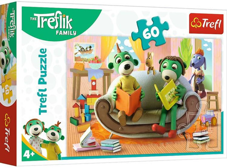 Trefl Puzzle Rodzina Treflików Wspólne Czytanie 60 el