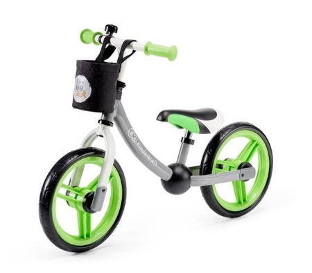 KinderKraft Rowerek Biegowy 2Way Next z Akcesoriami Green/Grey