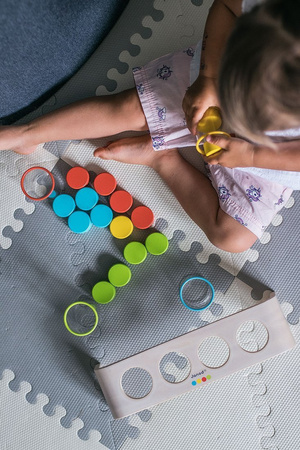 Janod Drewniana układanka Sortowanie kolorów Essentiel