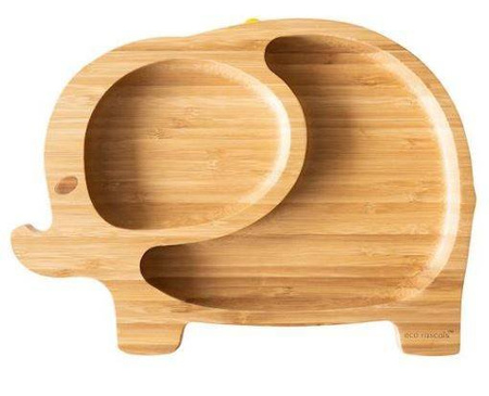 Eco Rascals Miseczka Bambusowa z Przyssawką Słonik Szary