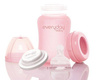 Everyday Baby, Szklana butelka ze smoczkiem S, 150 ml Różowy