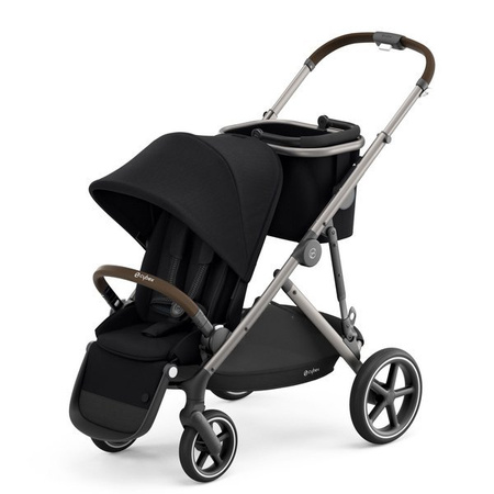 Cybex Gazelle S Wózek Bliźniaczy Spacerowy Deep Black rama Taupe