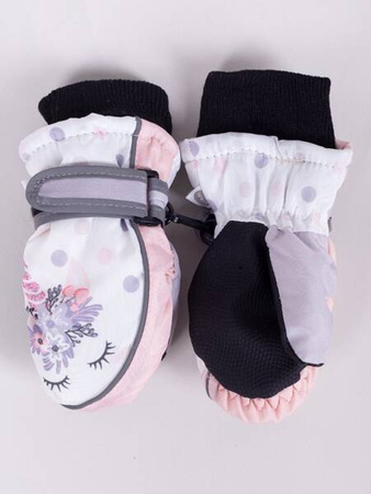 Yoclub! Rękawiczki Narciarskie Dziewczęce 10cm