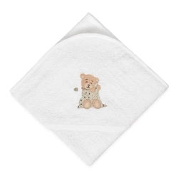 Multitex,  Kąpielowe okrycie niemowlece Maxi 100x100, kolor biały