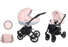 Kunert Mila Wózek Głęboko-Spacerowy 2w1 Pudrowy Róż Czarna Rama Koła Żelowe