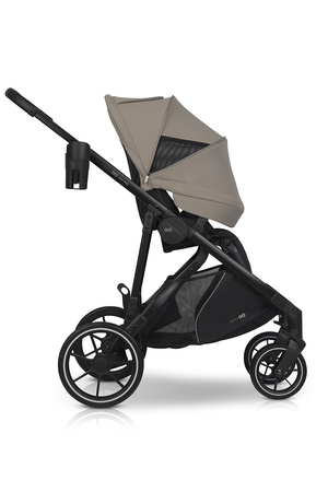 Easy Go Duoflex Wózek Głęboko-Spacerowy Bliźniaczy Rok po Roku Savana Beige 2 Siedziska 2 Gondole