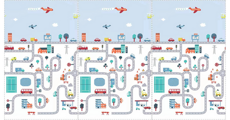 Bocioland Składana Mata Kontrastowa 150x200cm BL122 Miasto