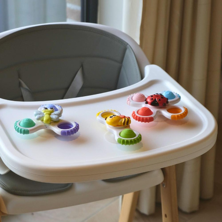 Bo Jungle Sensoryczne spinnery z przyssawką 3 sztuki 12 m-cy