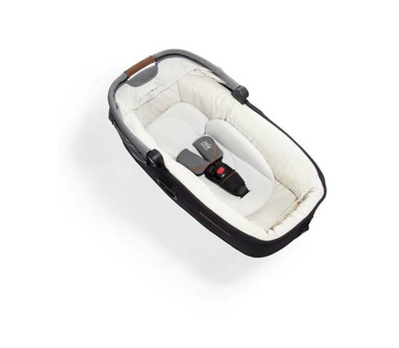 Joie Signature Calmi R129 Gondola z Możliwością Montażu W Samochodzie Carbon + Joie i-Base Encore Baza Obrotowa