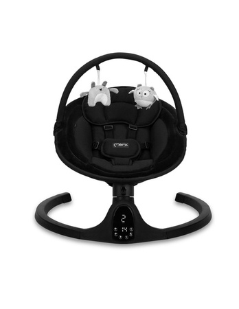 MoMi Kenani Onyx Leżaczek Bujaczek Elektryczny Czarny