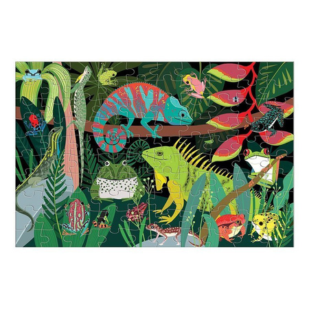 USZKODZONE OPAKOWANIE Mudpuppy Puzzle świecące w ciemności Żaby i jaszczurki 100 elementów 5+