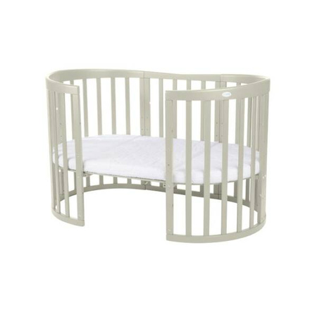 Waldin Łóżeczko Dziecięce Owalne 7w1 z Materacem Oliwkowe