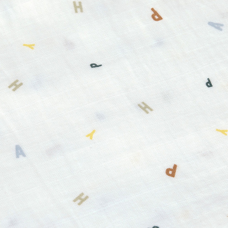 Lassig Muślinowa pieluszka otulacz z bawełny organicznej Zestaw 3 szt. 60x60cm Happy Fruits blue