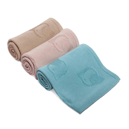 Yoonco Koc Bambusowy 90x90 Ptaszki Pudrowy Róż