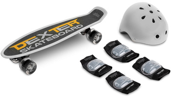 Toyz by Caretero Dexter - deskorolka fiszka zestaw 3w1 | Grey