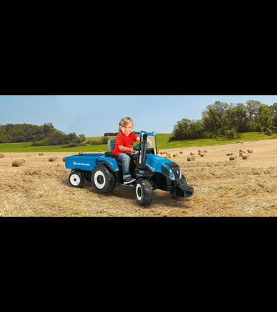 PegPerego New Holland Traktor 12v Traktor z Przyczepą