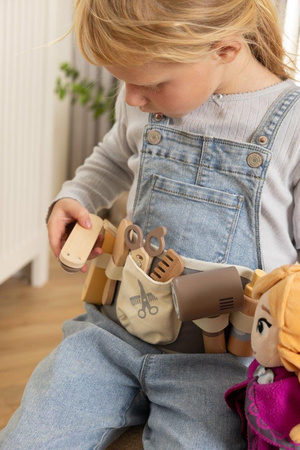 Dantoy Drewniany zestaw BARBER FRYZJER dla dzieci