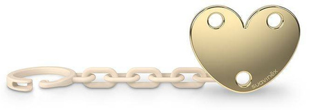 Suavinex Spread Joy Klips do Smoczka Błyszczący Beżowe Serce