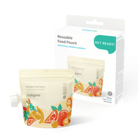 BabyOno Wielorazowe Saszetki Na Pokarm 150ml 1467