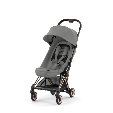 Cybex Coya Wózek Spacerowy Rama Rosegold Mirage Grey + Pałąk do Wózka