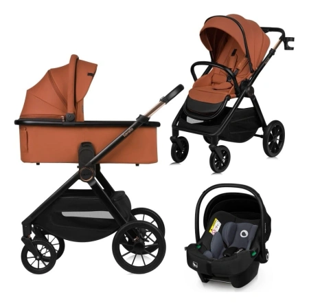 Lionelo Layla Wózek Głęboko-Spacerowy 3w1 Brown Rust
