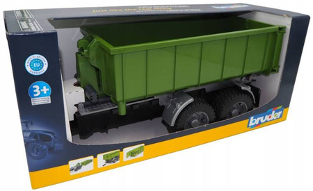 Bruder Przyczepa Z Kontenerem Typu Hakowiec Do Traktorów Zielona