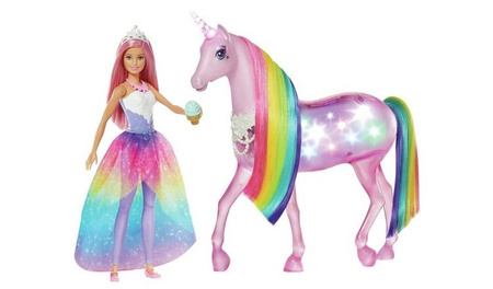 Mattel Barbie Jednorożec Magia Świateł + Lalka FXT26 /3