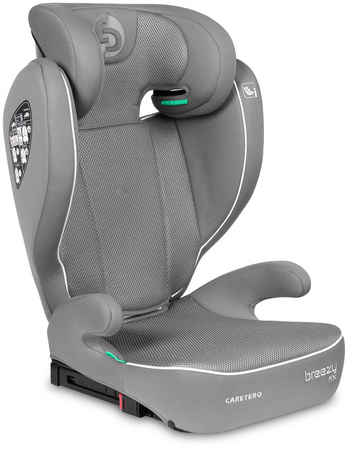 Caretero Breezy Fix - fotelik samochodowy 100-150 cm 2w1 z funkcją boostera | Grey