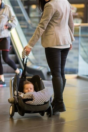 Rollersy Adaptery z Kółkami do Fotelików Samochodowych Grey