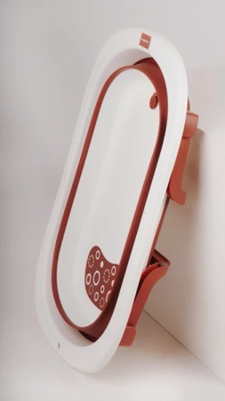 Babyhood BH-323P Składana Wanienka Dziecięca Comfort Czerwona