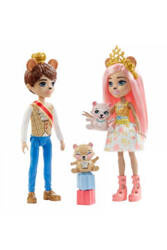 Mattel Enchantimals Królewskie Lalki Braylee & Bannon Bear Niedźwiadki 2-pak GYJ07 