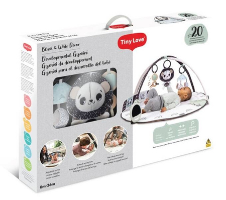 Tiny Love Décor Gimnastyka / Mata Edukacyjna z Pałąkami Czarno-Biała