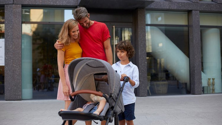 Kinderkraft Prime Wózek Głęboko-Spacerowy 3w1 + Mommy Bag Black