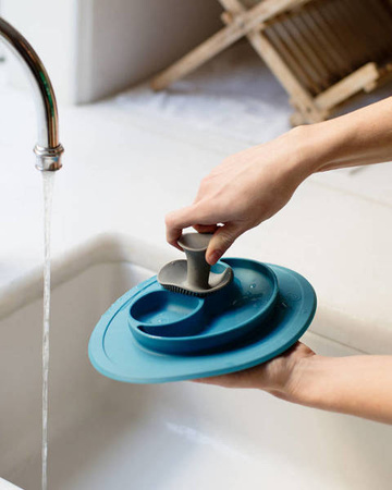 EZPZ Silikonowa Myjka Czyścik Do Naczyń Bez Bakterii Szary Szary